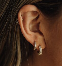 Lavender & Grace Wren CZ Hoops - Gold