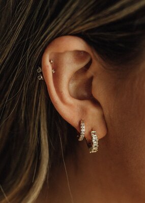 Lavender & Grace Wren CZ Hoops - Gold