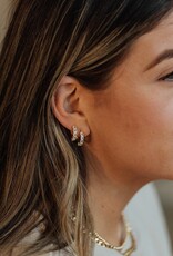 Lavender & Grace Wren CZ Hoops - Gold