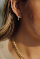 Lavender & Grace Wren CZ Hoops - Gold