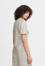 ICHI Fauci Sequin T-Shirt Silver (FINAL SALE)