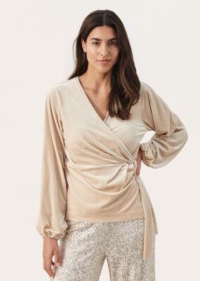 Part Two Dania Velvet Wrap Blouse