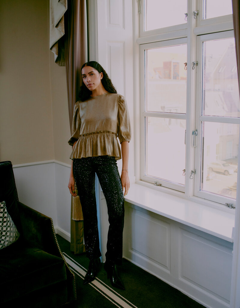 B.Young Solia Sequin High Waist Pant (FINAL SALE)