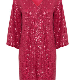 B.Young Solia Sequin Mini Dress in Hot Pink