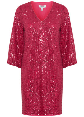 B.Young Solia Sequin Mini Dress in Hot Pink