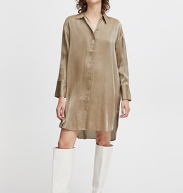 B.Young Laka Metallic Shirt Dress