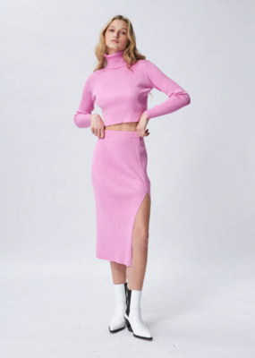 John and Jenn Frederic Ribbed Knit Midi Skirt