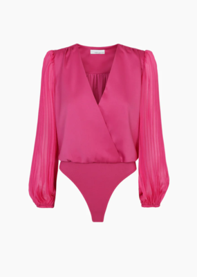 Adelyn Rae Andaz Pleated Organza Surplise Bodysuit *Two Colours*