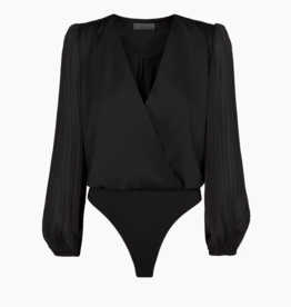 Adelyn Rae Andaz Pleated Organza Surplise Bodysuit *Two Colours*