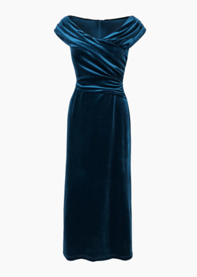 Adelyn Rae Audrey Off-The-Shoulder Velvet Midi Dress *Large & XXL*