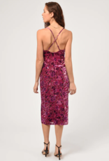 Adelyn Rae Prima Velvet Burnout Slip Dress (FINAL SALE)
