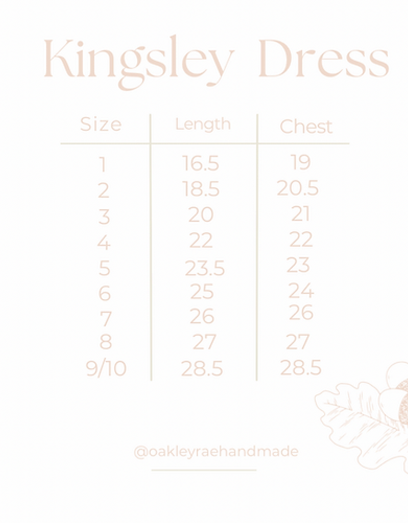 Oakley Rae Handmade Kingsley Handmade Girls Pinafore Dress