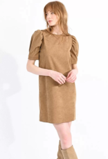 Molly Bracken Dion Puff Sleeve Corduroy Mini Dress (FINAL SALE)