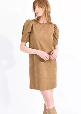 Molly Bracken Dion Puff Sleeve Corduroy Mini Dress *XS & Small Left*