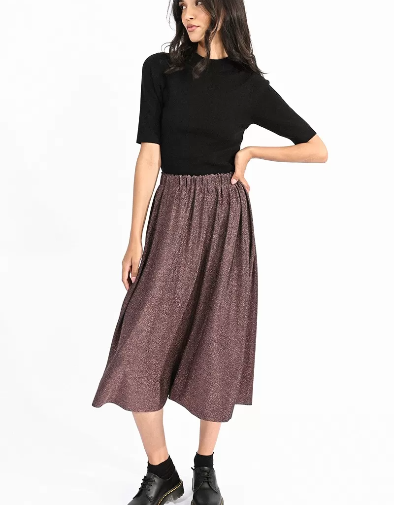 Molly Bracken Juno Metallic Midi Skirt