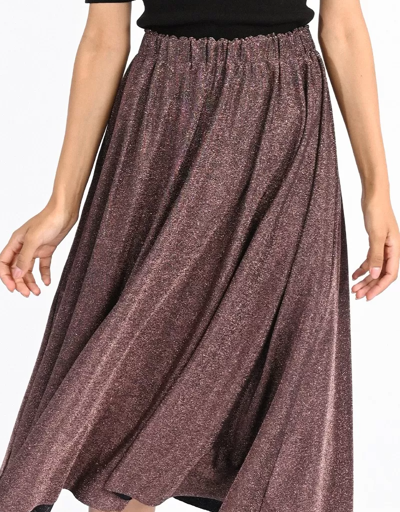 Molly Bracken Juno Metallic Midi Skirt (FINAL SALE)