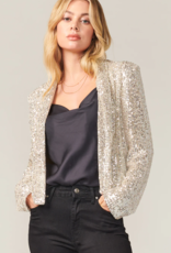 Greylin Dawn Mini Sequins Cropped Blazer