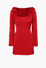 Adelyn Rae Ashley Bow Satin Mini Dress (FINAL SALE)
