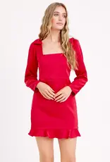 Adelyn Rae Ashley Bow Satin Mini Dress (FINAL SALE)