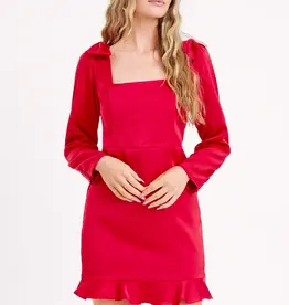 Adelyn Rae Ashley Bow Satin Mini Dress