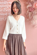 Molly Bracken Juno Metallic Midi Skirt (FINAL SALE)