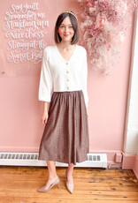 Molly Bracken Juno Metallic Midi Skirt (FINAL SALE)