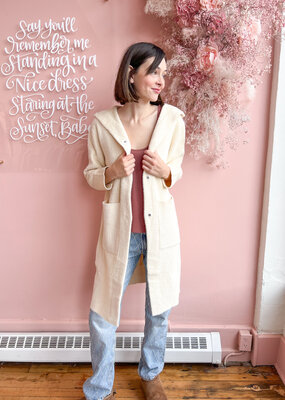 Angel Eye Aubrey Fuzzy Cardi Coat *only Large Left*