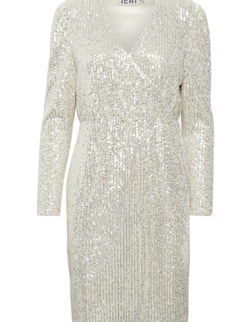 ICHI Fauci Surplice Sequin Dress