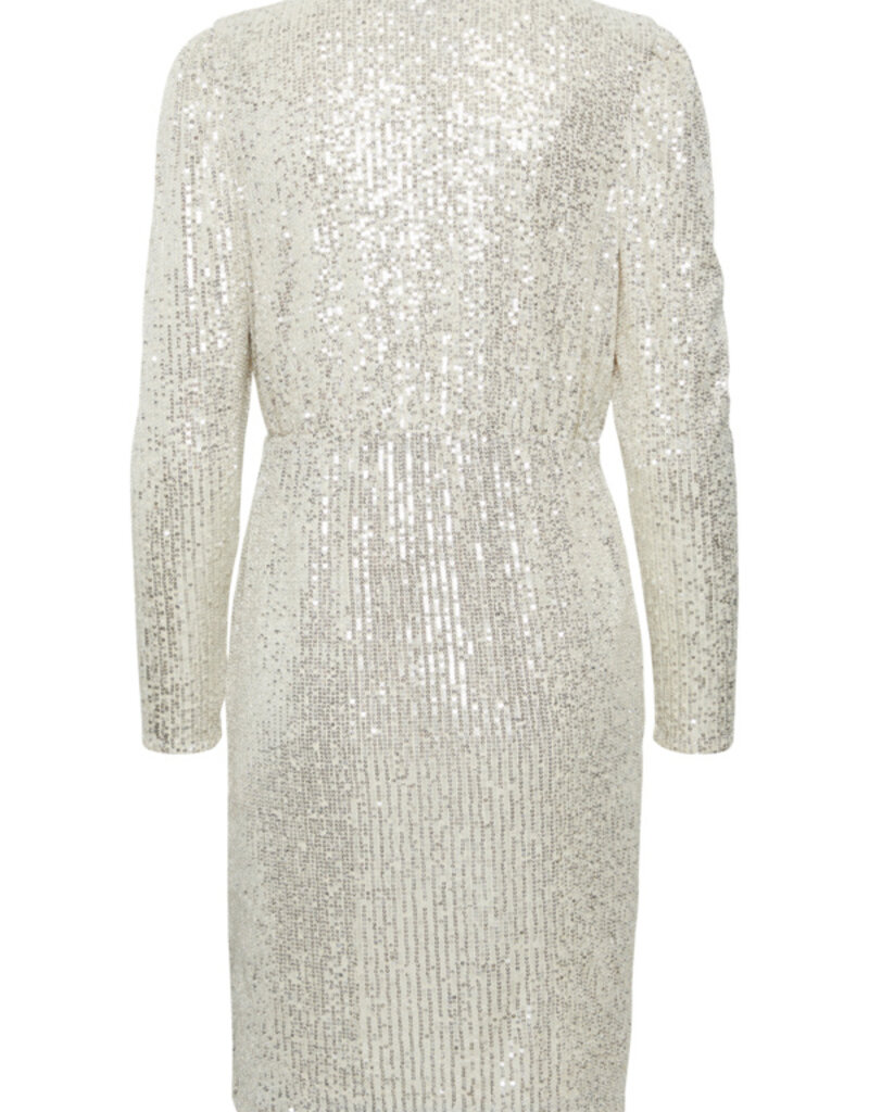 ICHI Fauci Surplice Sequin Dress