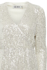 ICHI Fauci Surplice Sequin Dress