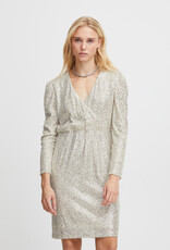 ICHI Fauci Surplice Sequin Dress