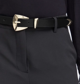 ICHI Accessories Latin Waist Belt With Geometric Buckle
