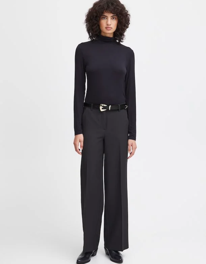 ICHI Accessories Latin Waist Belt With Geometric Buckle