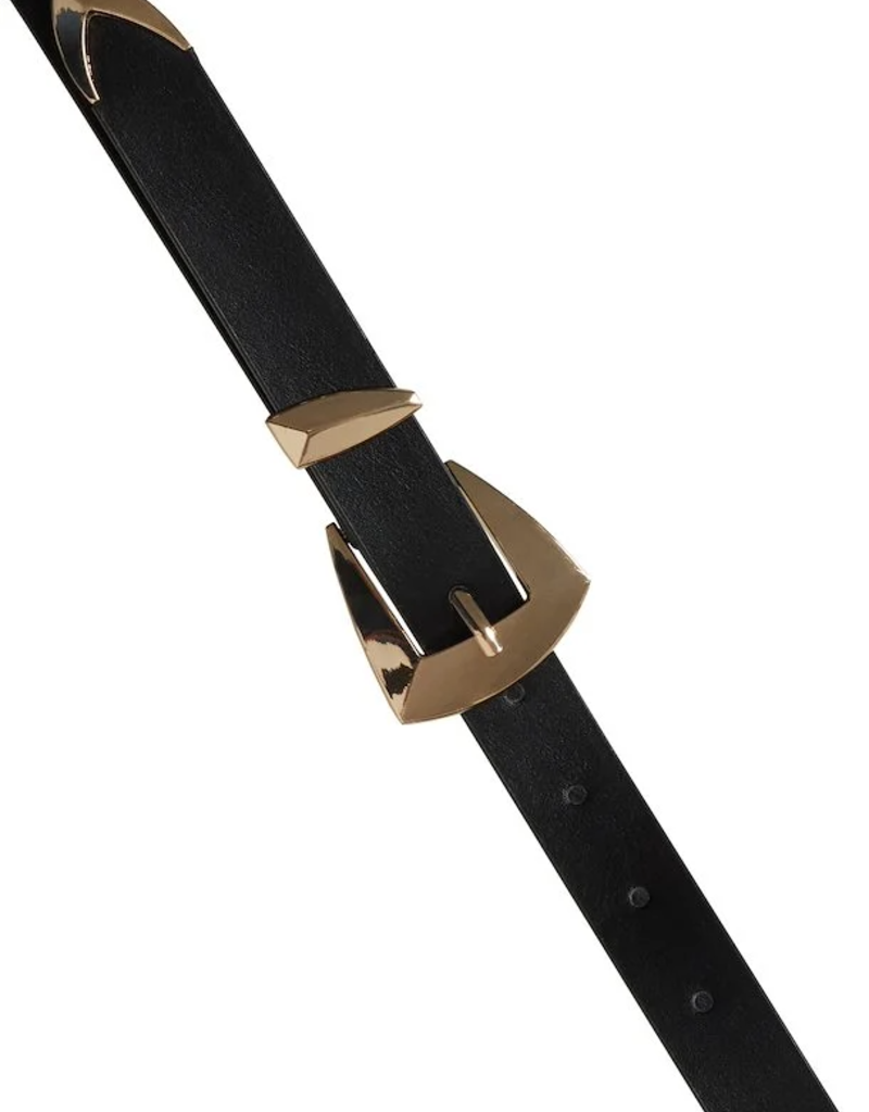 ICHI Accessories Latin Waist Belt With Geometric Buckle