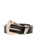 ICHI Accessories Latin Waist Belt With Geometric Buckle