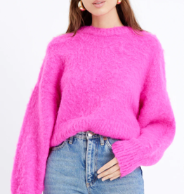 Greylin Larson Hot Pink Fluffy Crewneck *Only One Left - Large*