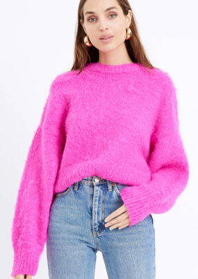 Greylin Larson Hot Pink Fluffy Crewneck *Only One Left - Large*