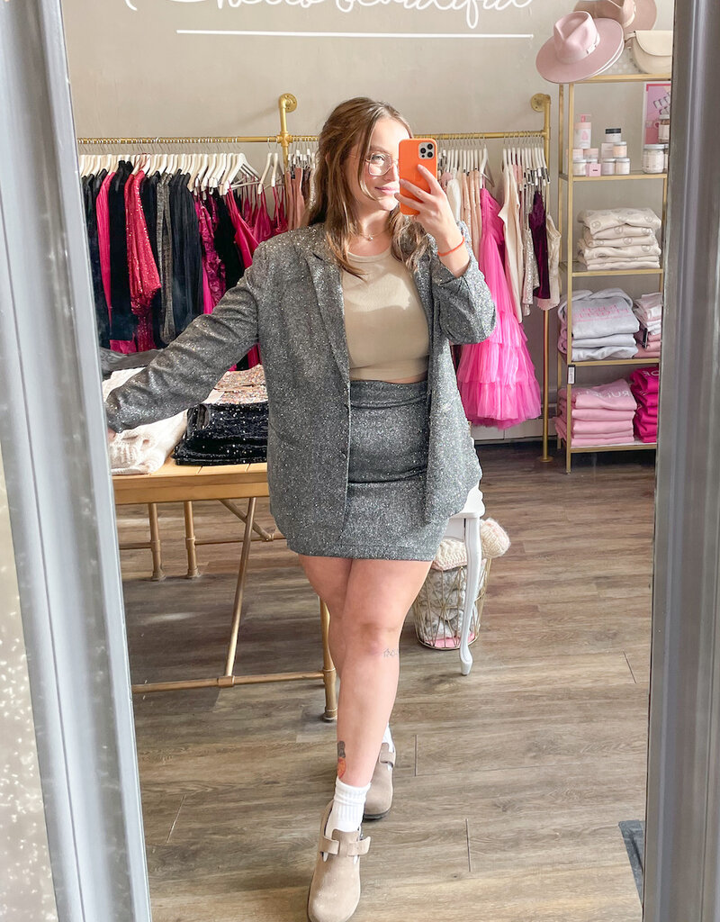 ICHI Dunna Glittery Blazer
