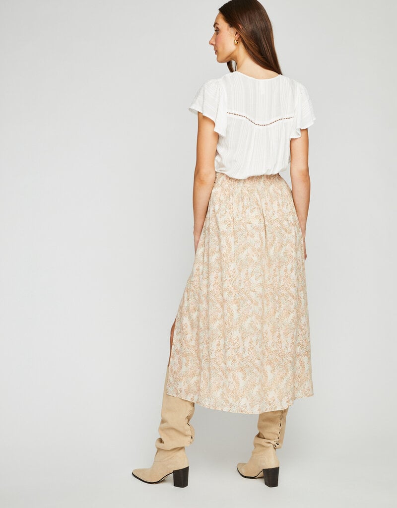 Gentle Fawn Etoile Midi Skirt in Pastel Burst