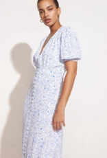 Faithfull Bellavista Floral Button-Front Midi Dress in Martine Blue Floral (FINAL SALE)