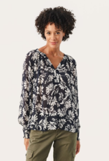 Part Two Ketta Pattern Blouse in Dark Navy