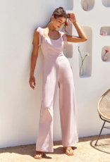 Adelyn Rae Gia Jumpsuit with Ribbon Straps