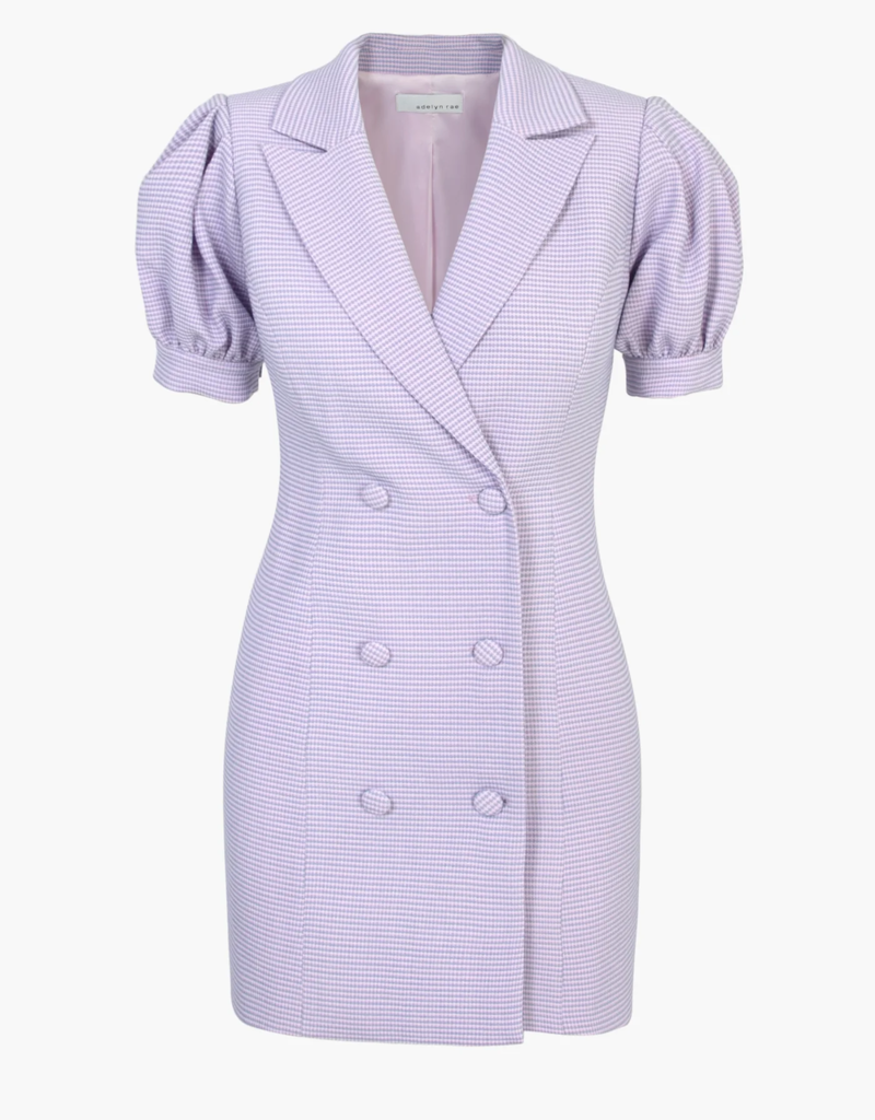 Rita Puff Sleeve Textured Blazer Dress - Adorn Boutique