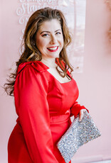 Adelyn Rae Ashley Bow Satin Mini Dress (FINAL SALE)