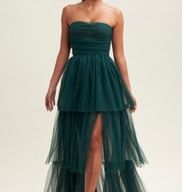 Luxxel Lara Tiered Tulle Maxi Dress