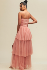 Luxxel Lara Tiered Tulle Maxi Dress (FINAL SALE)