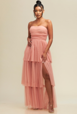 Luxxel Lara Tiered Tulle Maxi Dress (FINAL SALE)