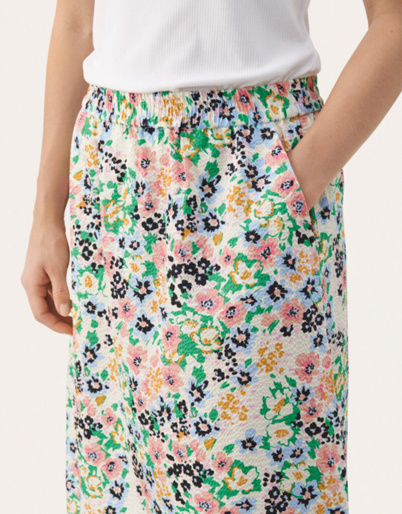 Part Two Emmeline Textured Cotton Print Skirt