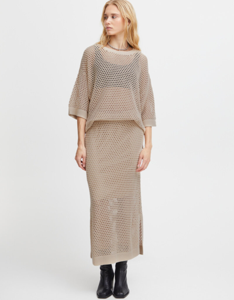 ICHI Alaine Open Knit Skirt (FINAL SALE)