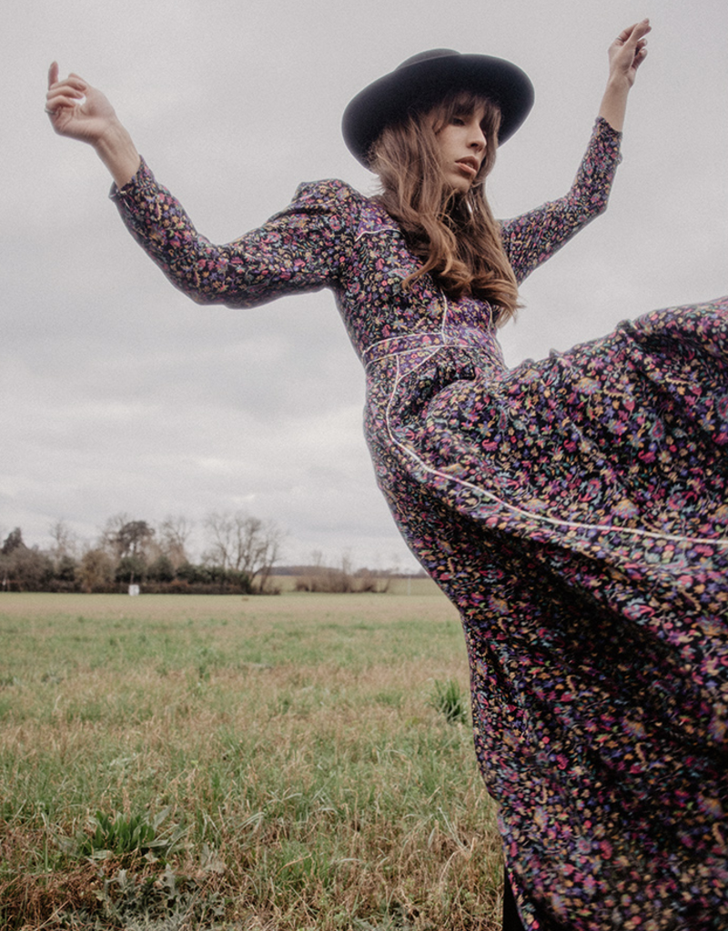 Louizon Flecherdur Printed Maxi Dress